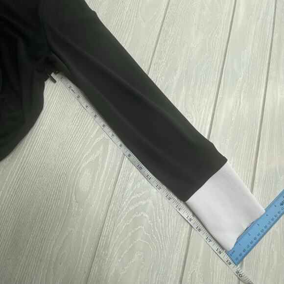 Karl Lagerfeld Paris Womens Black & White Ruched Sport Dress with Collar Size 14 - Picture 8 of 13